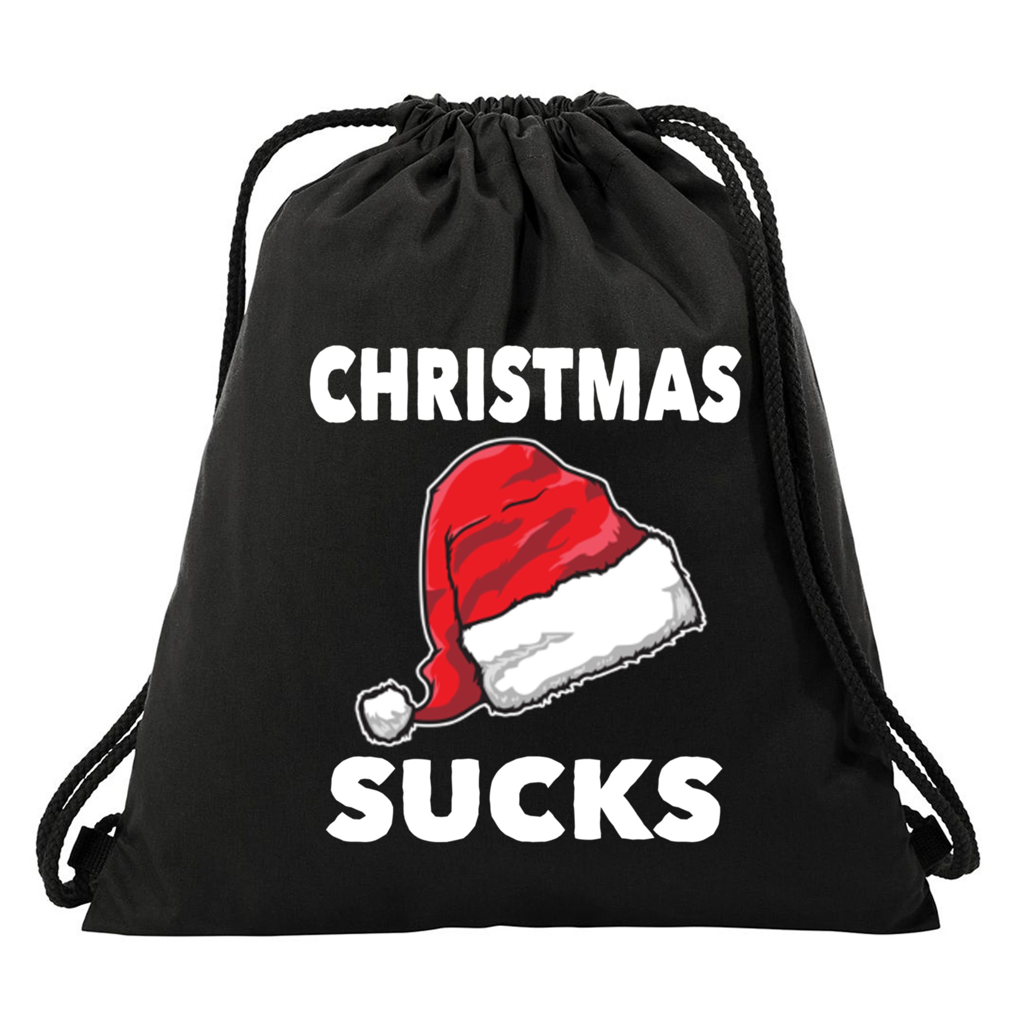 Christmas Sucks Scrooge Gift Drawstring Bag
