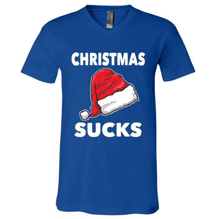 Christmas Sucks Scrooge Gift V-Neck T-Shirt