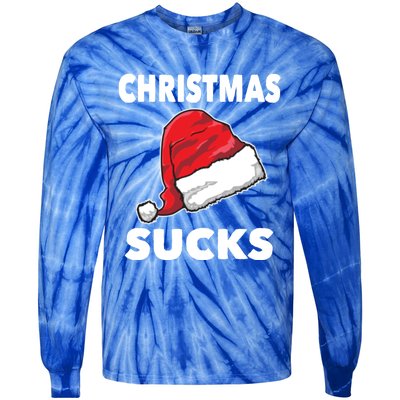 Christmas Sucks Scrooge Gift Tie-Dye Long Sleeve Shirt