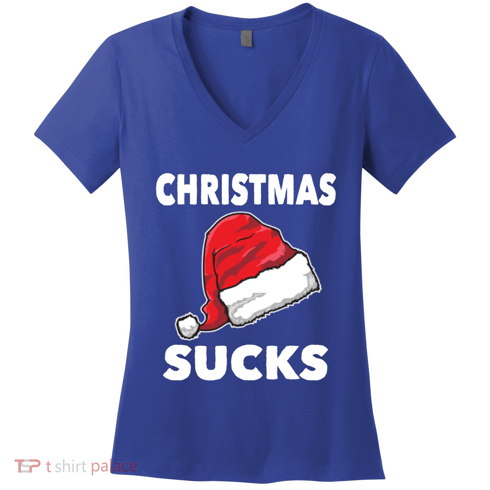 Christmas Sucks Scrooge Gift Women's V-Neck T-Shirt