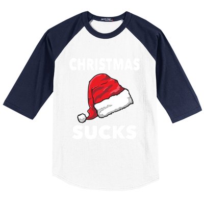 Christmas Sucks Scrooge Gift Baseball Sleeve Shirt