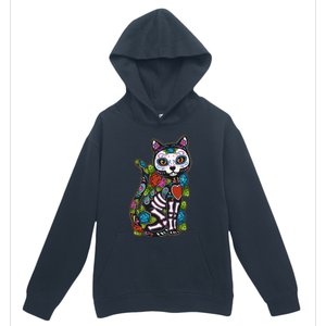 Cat Sugar Skull Mexico Calavera Dia De Los Muertos Halloween Urban Pullover Hoodie