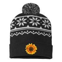 Cute Sunflower Sun Flower Fun Nature Flower Garden Lovers USA-Made Snowflake Beanie