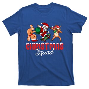 Christmas Squad Skateboard Santa Gingerbread Dancing Gift T-Shirt