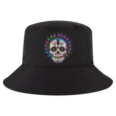 Colorful Sugar Skull Weapons Cool Comfort Performance Bucket Hat