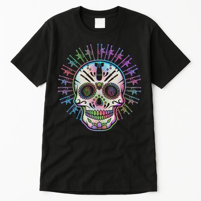 Colorful Sugar Skull Weapons Tall T-Shirt