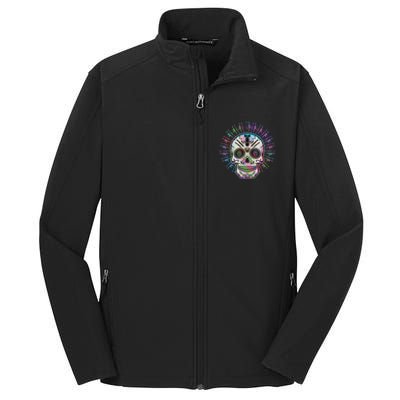 Colorful Sugar Skull Weapons Core Soft Shell Jacket