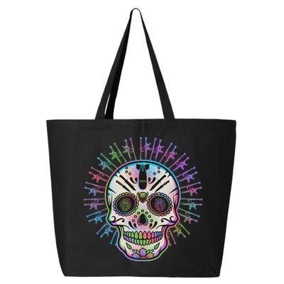 Colorful Sugar Skull Weapons 25L Jumbo Tote