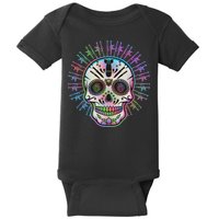 Colorful Sugar Skull Weapons Baby Bodysuit