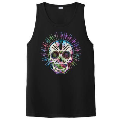 Colorful Sugar Skull Weapons PosiCharge Competitor Tank