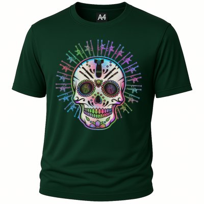 Colorful Sugar Skull Weapons Performance Shirt