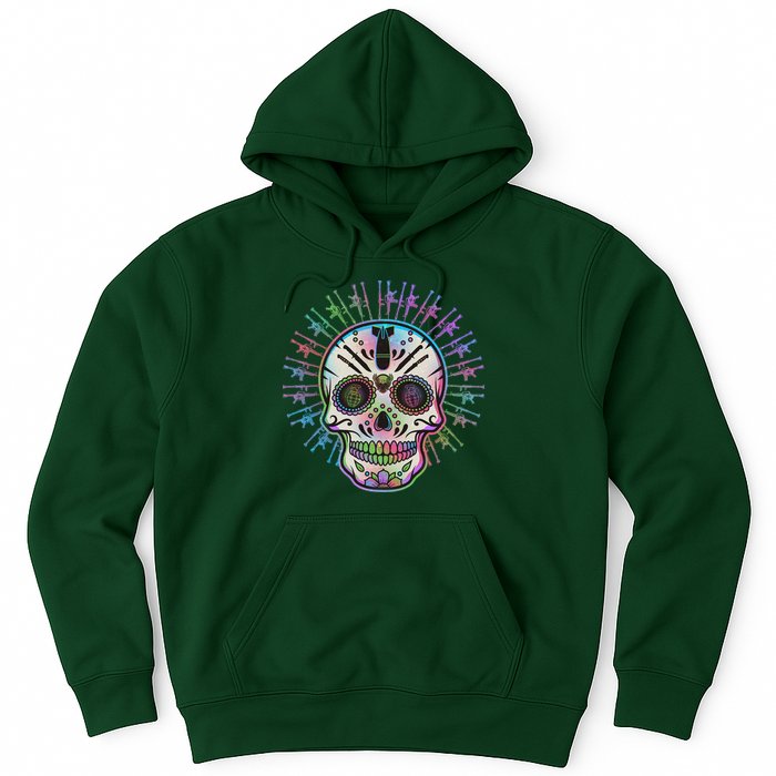 Colorful Sugar Skull Weapons Hoodie