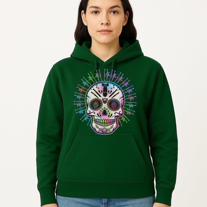 Colorful Sugar Skull Weapons Hoodie