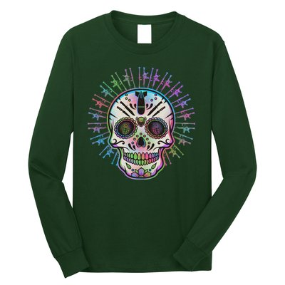 Colorful Sugar Skull Weapons Long Sleeve Shirt