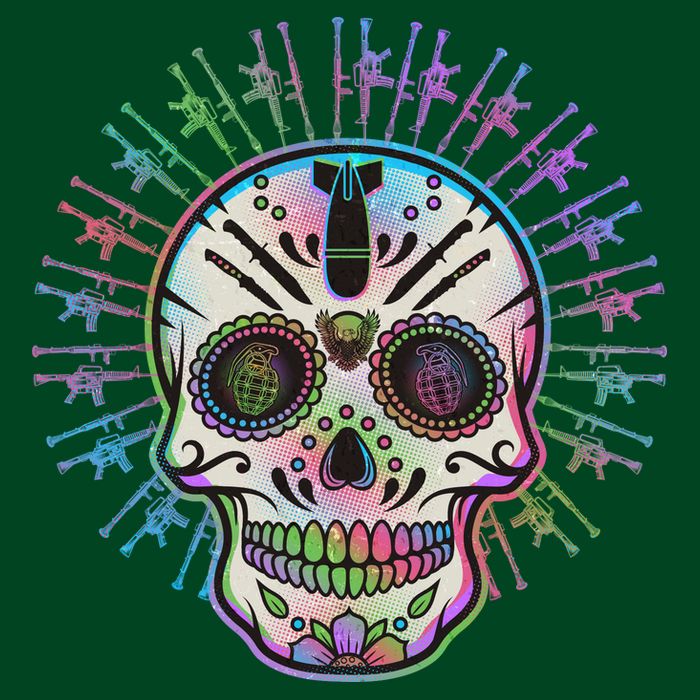Colorful Sugar Skull Weapons Apron