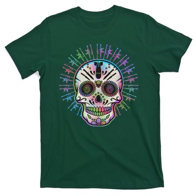 Colorful Sugar Skull Weapons T-Shirt