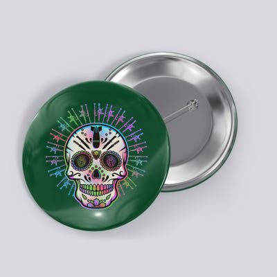 Colorful Sugar Skull Weapons Button
