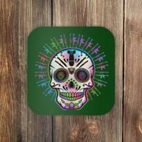 Colorful Sugar Skull Weapons Coaster