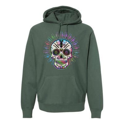 Colorful Sugar Skull Weapons Premium Hoodie