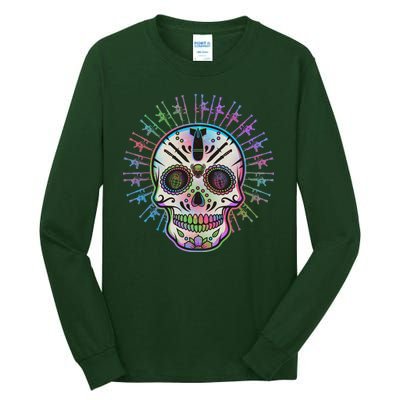 Colorful Sugar Skull Weapons Tall Long Sleeve T-Shirt