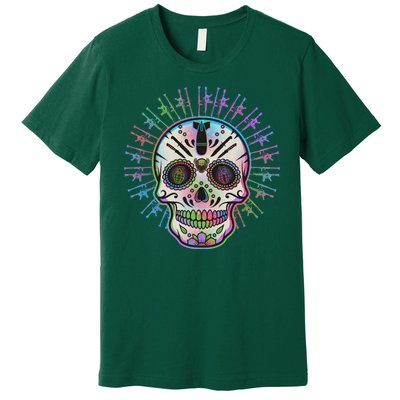 Colorful Sugar Skull Weapons Premium T-Shirt