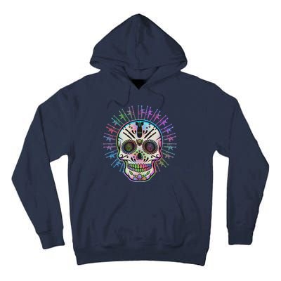 Colorful Sugar Skull Weapons Tall Hoodie