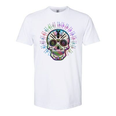 Colorful Sugar Skull Weapons Softstyle CVC T-Shirt