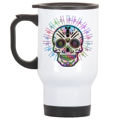 Colorful Sugar Skull Weapons Stainless Steel Travel Mug