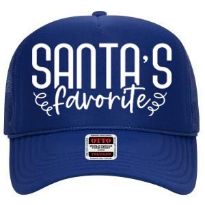 Christmas Santa S Favorite High Crown Mesh Back Trucker Hat