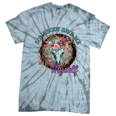 Cowgirl Somebody Save Me Country Music Tie-Dye T-Shirt