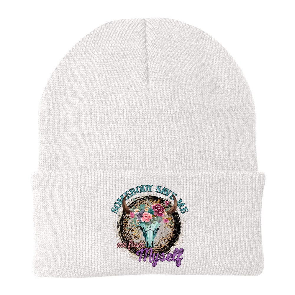 Cowgirl Somebody Save Me Country Music Beanie