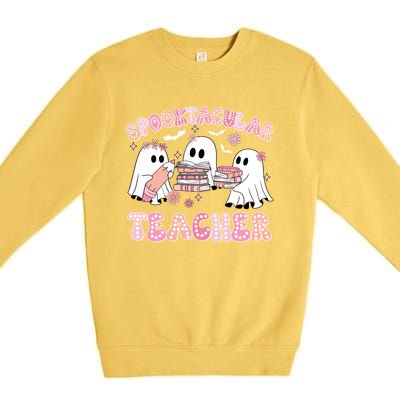 Cute Spooky Season Halloween Teacher Gift Premium Crewneck Sweatshirt