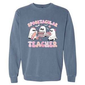 Cute Spooky Season Halloween Teacher Gift Garment-Dyed Sweatshirt