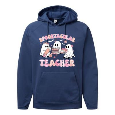 Cute Spooky Season Halloween Teacher Gift Performance Fleece Hoodie