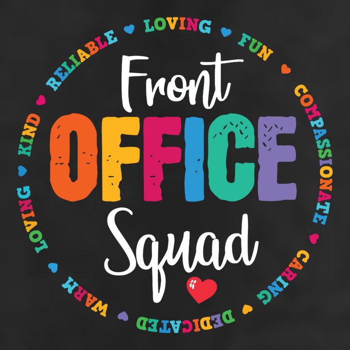 Cute School Secretary Admin Appreciation Front Office Squad Adult Drive Performance Visor