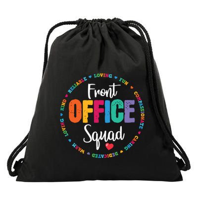 Cute School Secretary Admin Appreciation Front Office Squad Drawstring Bag