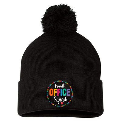 Cute School Secretary Admin Appreciation Front Office Squad Pom Pom 12in Knit Beanie