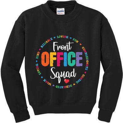 Cute School Secretary Admin Appreciation Front Office Squad Kids Sweatshirt