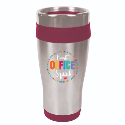 Cute School Secretary Admin Appreciation Front Office Squad 16oz Travel Tumbler