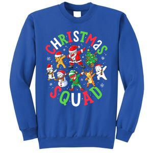 Christmas Squad Santa Dabbing Elf Family Matching Pajamas Gift Tall Sweatshirt