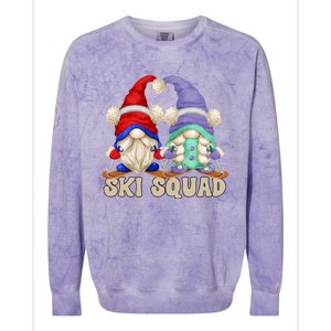 Cute Ski Squad Gnome Graphic For Ski Mom And Dad Love Skiing Great Gift Colorblast Crewneck Sweatshirt