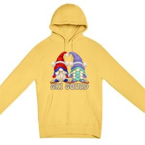 Cute Ski Squad Gnome Graphic For Ski Mom And Dad Love Skiing Great Gift Premium Pullover Hoodie