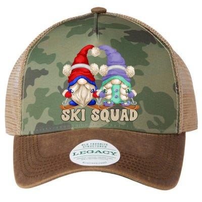 Cute Ski Squad Gnome Graphic For Ski Mom And Dad Love Skiing Great Gift Legacy Tie Dye Trucker Hat