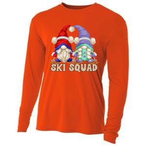 Cute Ski Squad Gnome Graphic For Ski Mom And Dad Love Skiing Great Gift Cooling Performance Long Sleeve Crew