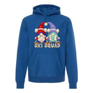 Cute Ski Squad Gnome Graphic For Ski Mom And Dad Love Skiing Great Gift Premium Hoodie