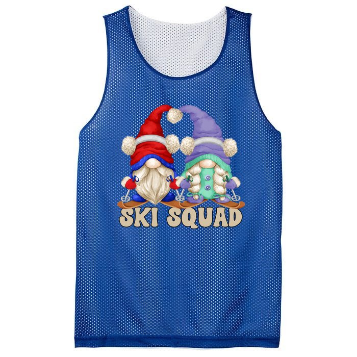 Cute Ski Squad Gnome Graphic For Ski Mom And Dad Love Skiing Great Gift Mesh Reversible Basketball Jersey Tank