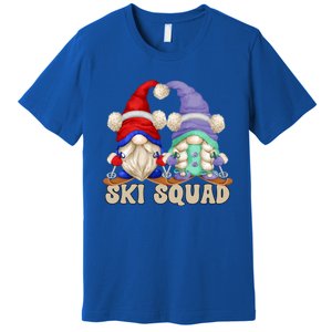 Cute Ski Squad Gnome Graphic For Ski Mom And Dad Love Skiing Great Gift Premium T-Shirt