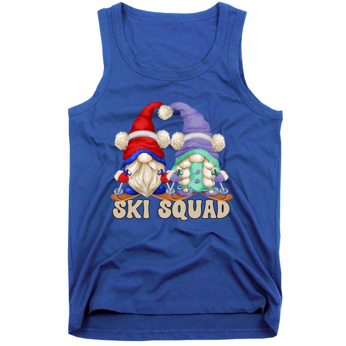 Cute Ski Squad Gnome Graphic For Ski Mom And Dad Love Skiing Great Gift Tank Top