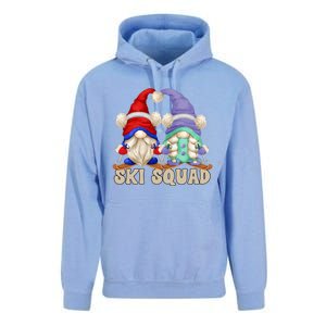 Cute Ski Squad Gnome Graphic For Ski Mom And Dad Love Skiing Great Gift Unisex Surf Hoodie