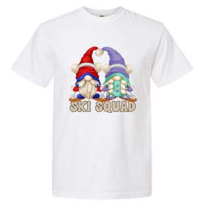 Cute Ski Squad Gnome Graphic For Ski Mom And Dad Love Skiing Great Gift Garment-Dyed Heavyweight T-Shirt